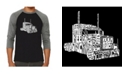 LA Pop Art Keep on Trucking Men's Raglan Word Art T-shirt